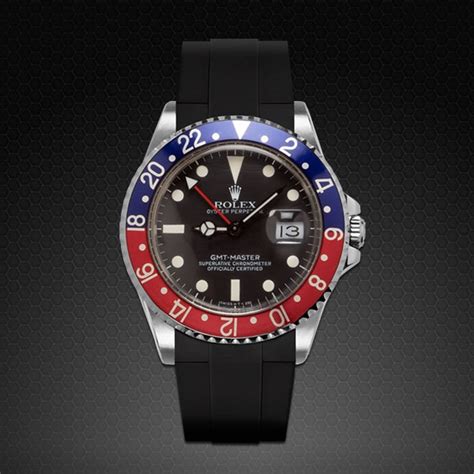 rolex pepsi on rubber strap|rolex 20mm rubber strap.